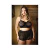 Curve Nova Star Print Halter Top And Matching Shortie 1x/2x Black