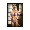 Tease Jacqueline Embroidered Floral Cold Shoulder Bralette And Caged Panty S/m Lilac