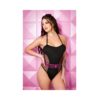 Vibes Pussy Power Micro-net Paneled Playsuit M/l Black