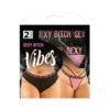 Vibes Sexy Bitch Buddy Pack 2 Pc. Cheeky Lace Panty & Strappy Thong Qs Black/pink