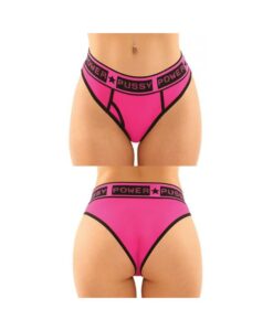 Vibes Pussy Power Buddy Pack 2 Pc. Micro Boyfriend Brief & Lace Thong S/m Black/pink