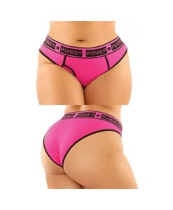 Vibes Pussy Power Buddy Pack 2 Pc. Micro Boyfriend Brief & Lace Thong Qs Black/pink