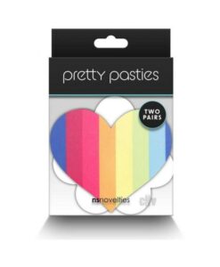 Pretty Pasties Pride Heart & Flower Rainbow 2 Pair