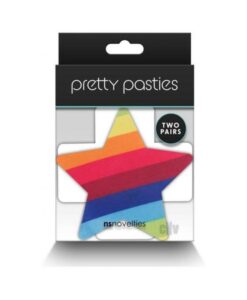 Pretty Pasties Pride Cross & Star Rainbow 2 Pair