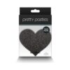 Pretty Pasties Glitter Hearts Black/gold 2 Pair