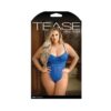Tease Abby Bodysuit With Structured Elastic Detail, Thong-cut Back And Snap Closure Cobalt Blue 3x/4