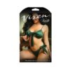 Vixen Only Girl For You Satin Tie-front Top & Matching Panty Emerald L/xl