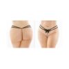Zinnia Sequin Butterfly Strappy Pearl G-string Black Queen