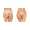 Calla Crotchless Lace Pearl Panty Light Pink S/m