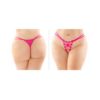 Aster Crotchless Strappy Flower Pearl Thong Pink Queen