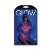 Glow Sweet Escape Open-cup Cage Bra & Crotchless Neon Pink Panty L/xl