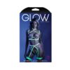Glow In A Trance Floral Embroidered Harness Bra, Garter Belt With Attached Leg Garters & Matching G-