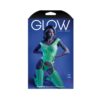 Glow Supersonic Mosaic Pattern Gartered Bodystocking Neon Green Os