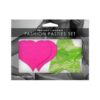 Neon Pasties 2-pack Neon Pink Solid Heart Neon Green Lace Star