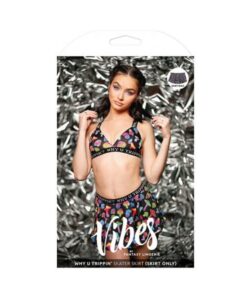 Vibes Why U Trippin' Skater Skirt L/xl Black