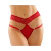 Ren Microfiber Panty With Double-strap Waistband Red L/xl