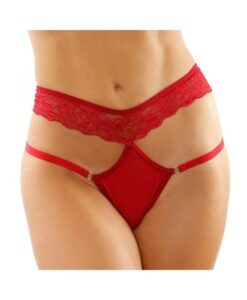 Ren Microfiber Panty With Double-strap Waistband Red L/xl