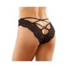 Ivy Lace Bikini Panty With Lattice Cut-out Back Black S/m