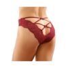 Ivy Lace Bikini Panty With Lattice Cut-out Back Garnet L/xl