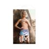 Fantasy Lingerie Vibes Plur Holographic Cut Out Skirt Separate Aqua Holo S/m