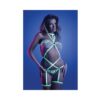 Fantasy Lingerie Glow Night Vision Glow-in-the-dark Lace Strappy Teddy White L/xl