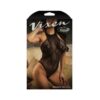 Fantasy Lingerie Vixen Belong To You Serpent Design Seamless Halter Teddy Black O/s