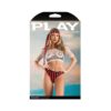 Fantasy Lingerie Play Treasured Open Cup Bra, Fishnet Top, Panty, Head Scarf & 1 Pair Of Pasties Cos