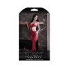Fantasy Lingerie Sheer Unforgettable Cut-out Bodystocking Red O/s