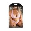 Fantasy Lingerie Vixen Sweetest Thing Lace Bralette & Pearl G-string Panty Pink Queen Size