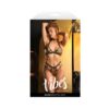 Fantasy Lingerie Vibes Boujee Shattered Foil Mesh Halter Bralette & Panty L/xl