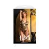 Fantasy Lingerie Vibes Boujee Cut-out Shattered Foil Mesh Bodysuit M/l