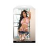Fantasy Lingerie Vibes Angel Energy Cloud-print Mesh Keyhole Halter & Panty M/l
