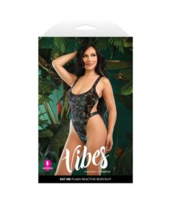 Fantasy Lingerie Vibes Eat Me Flash Reactive Mushroom-print Bodysuit M/l
