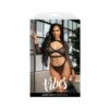 Fantasy Lingerie Vibes Barbed Wire Fishnet Bralette, Shrug & Panty M/l