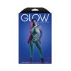 Fantasy Lingerie Glow High Voltage Uv Reactive High Neck Bodystocking & G-string Panty Queen Size