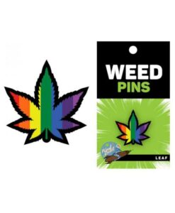 Weed Pin Rainbow Marijuana Leaf