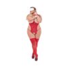 Ms Love & Bondage Sm Teddy & 2-piece Set Red Queen