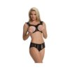 Magic Silk Ruffled Open-cup Bralette & Cutout Boy Short Black L/xl