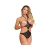 Magic Silk Sassy Cupless & Crotchless Teddy Black L/xl