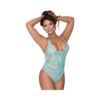 Magic Silk Seabreeze Teddy W Snap Crotch Turquoise L/xl