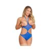 Magic Silk Sassy Cupless & Crotchless Teddy Cobalt L/xl