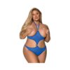 Magic Silk Sassy Cupless & Crotchless Teddy Cobalt Queen