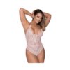 Magic Silk Seabreeze Teddy W Snap Crotch Blush L/xl