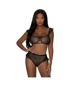 Magic Silk Girl Next Door Bralette & Panty Black L/lx