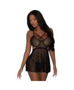 Magic Silk Girl Next Door Babydoll & Panty Black S/m