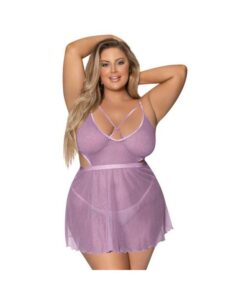 Magic Silk Girl Next Door Babydoll & Panty Lilac Queen Size