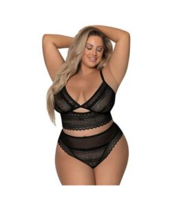 Magic Silk Modern Romance Braltt & Hipster Black Queen Size