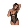Magic Silk Modern Romance Cheeky Teddy Black L/xl