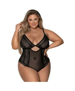 Magic Silk Modern Romance Cheeky Teddy Black Queen Size