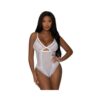 Magic Silk Modern Romance Cheeky Teddy White L/xl